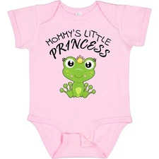 Inktastic Mommy's Little Princess- Cute Frog Baby Bodysuit Frogs Mom Mother Girl