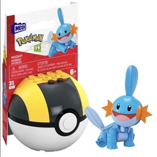 MEGA Pokmon Mudkip Building Toy Kit, Poseable Action Figure 31 Pieces for Kids