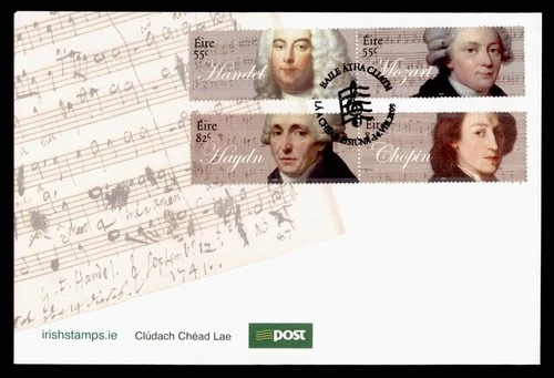 DR WHO 2009 IRELAND FDC MUSIC COMPOSER COMBO M77267