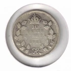 1921 Canadian Circulated Business Strike George V Silver Ten Cent Coin!