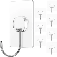 Heavy Duty Transparent Adhesive Wall Hooks