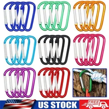 Aluminum Carabiner Clip, Carabeaner D Ring Shape,Spring Snap Key Chain Clip Hook