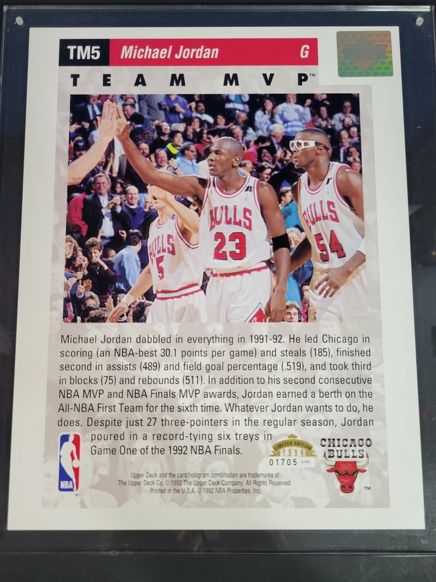 Michael Jordan 5 TIME NBA MVP カード Michael Jordan 5 TIME NBA MVP カード Michael Jordan NBA Hoops Card
