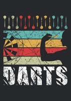 Titel: Notizbuch A4 Kariert - Retro Dartspieler Design 120