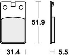 SBS Brake Pads Front For FANTIC 303 Trial Professional 1987