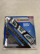 JOBSMART  Square And Torpedo Level Set Made From Durable Die Cast Aluminum