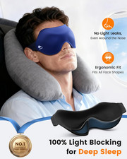 Sleep Eye Mask for Side Sleeper Men Women 3 Pack: 100 Blackout 3D Eye Masks ...