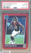 2021 Donruss Optic Red Mojo Prizm #230 Nico Collins RC Rookie Texans PSA 10
