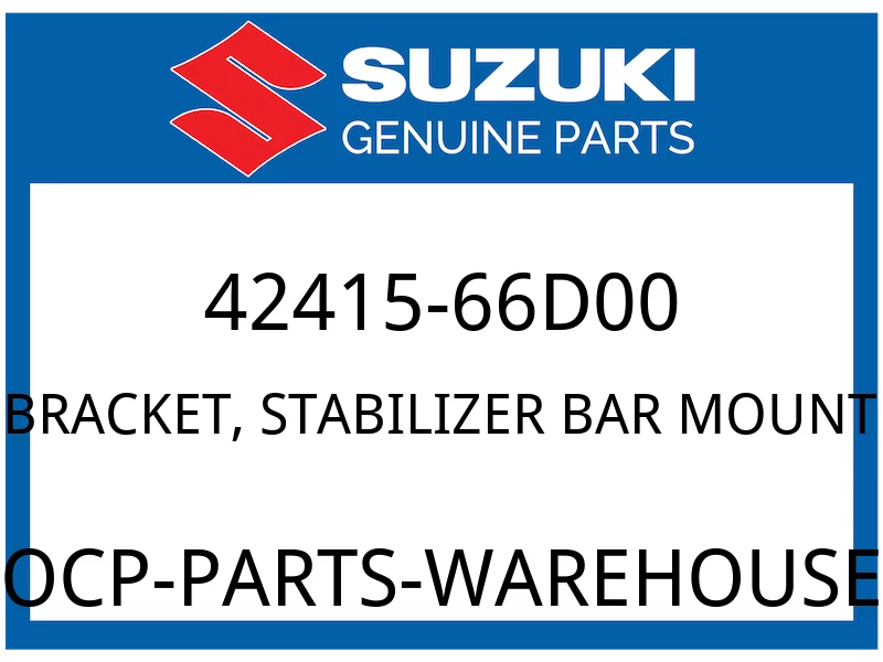 Suzuki OEM Part 42415-66D00 PLATE, RR STABILIZER