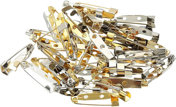 50 StüCk Anstecknadeln, 25Mm Sicherheitsnadeln Broschennadeln Pins Namensschild-image