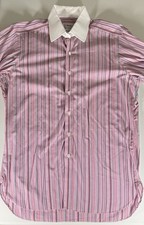 Turnbull Asser Long Sleeve Shirt Mens 16-41cm Large Pink White French Cuff