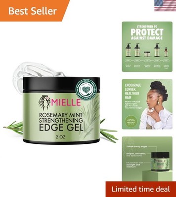 Upgrade Your Style: Rosemary & Mint Strong Hold Edge Control Gel - 2 Ounces