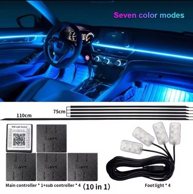 Universal LED Umgebungs Licht Auto Innen RGB 64 Farbe
