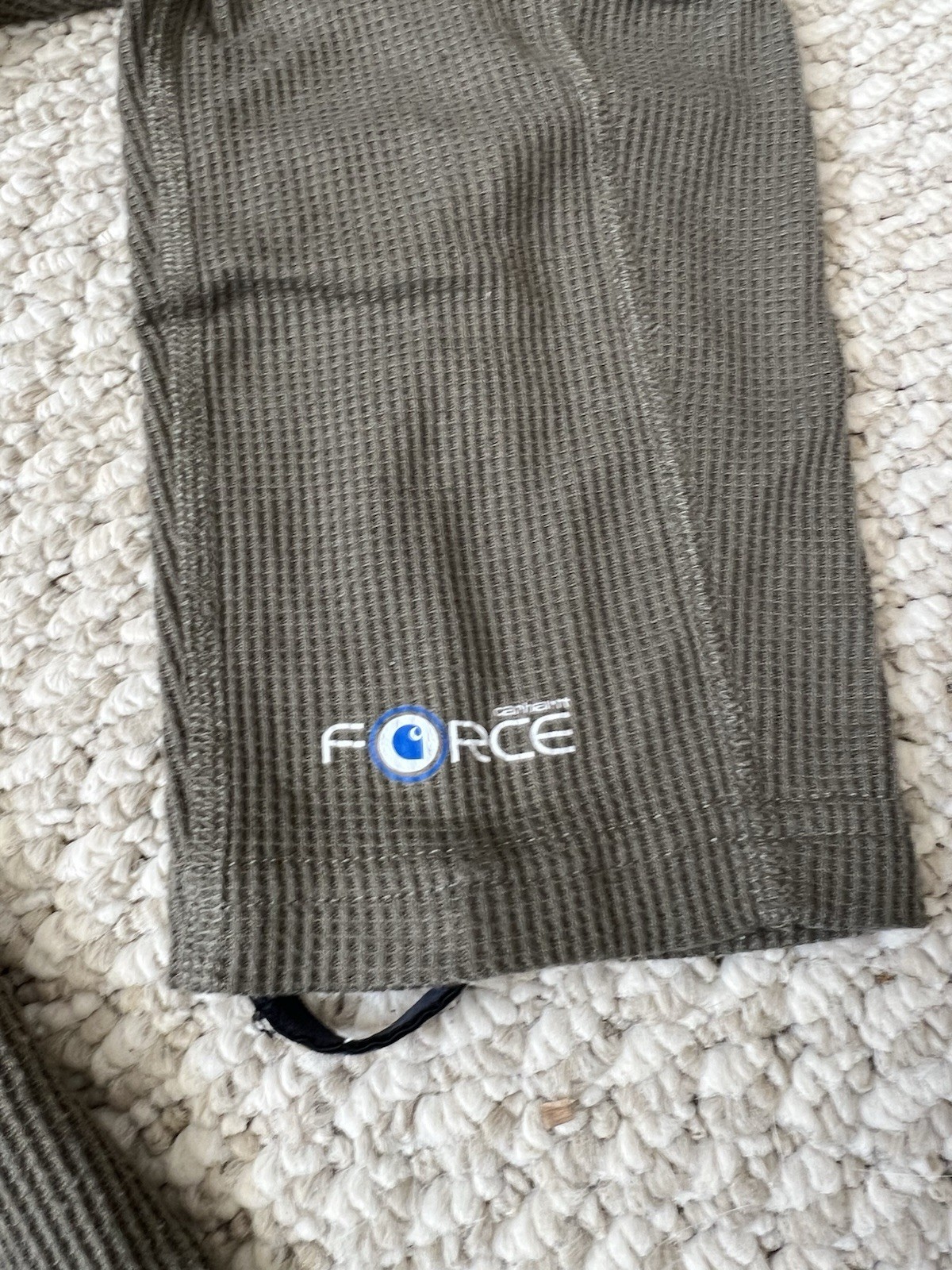 Carhartt Shirt Mens 4XL Waffle Knit Thermal Long Sleeve Force Green Casual Work thumbnail 3