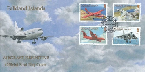 Aircraft Definitives £1 to £5 Falkland Islands FDC 2008 (152039)