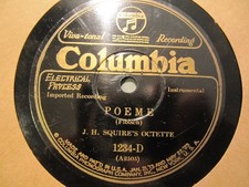 1925 BBC RADIO JH SQUIRE CELESTE OCTET Fibich POEME Thomas Gavotte COLUMBIA 1234