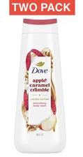 Dove Limited Edition Body Wash Apple Caramel Crumble 20 oz Two Pack