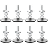 MöBelfüßE Verstellbar M10 X 50Mm Verzinkter Stahl HöHenverstellbar 8 StüCk
