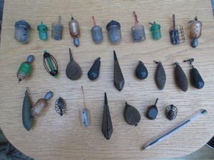 27 x Fishing Swimfeeder & Bombs Lot Cage Blockend & Method Weighted Fox Carp etc