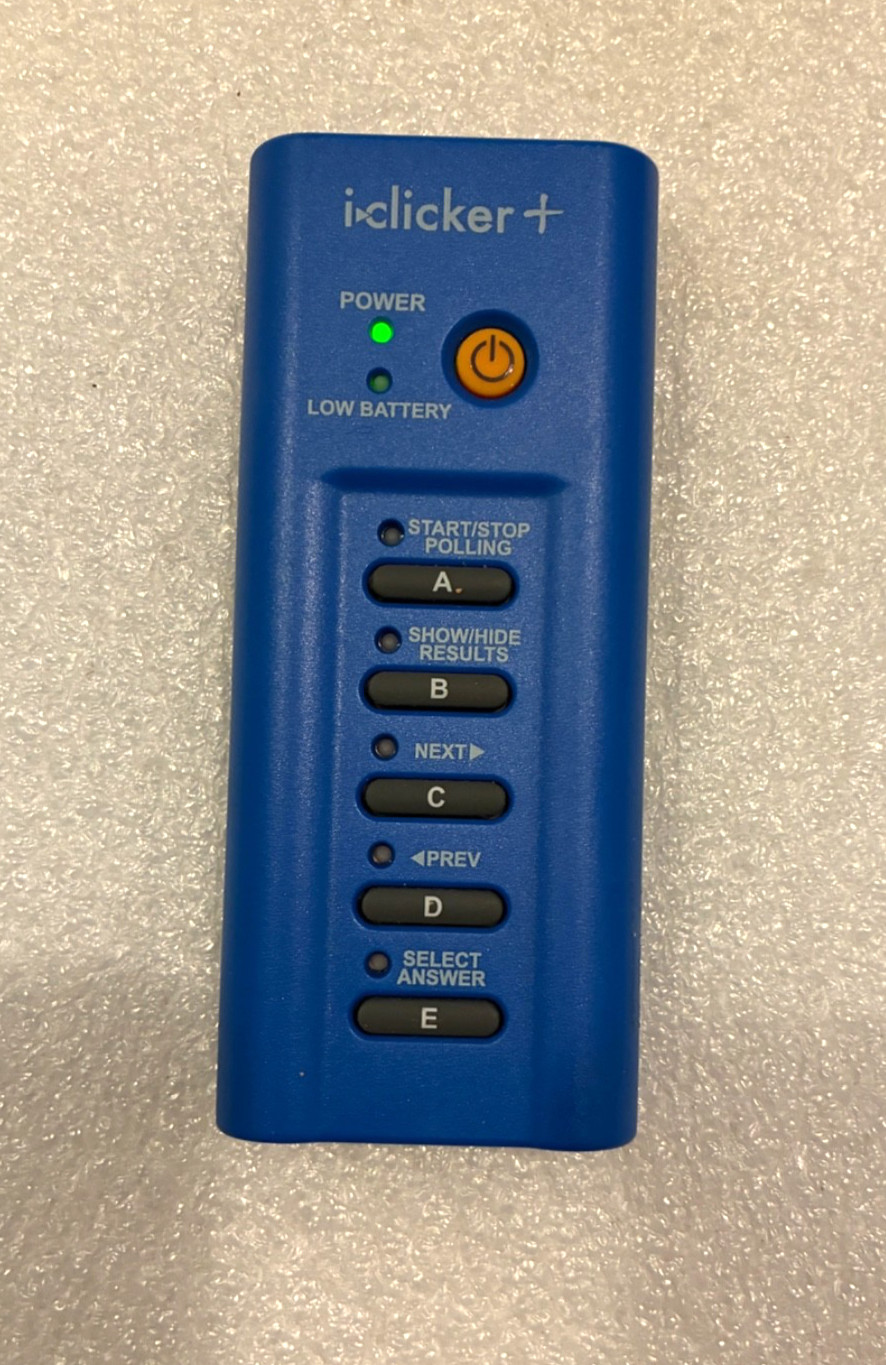 iClicker Plus Student Remote Control Model RLR15 Tested/ NO Batteries