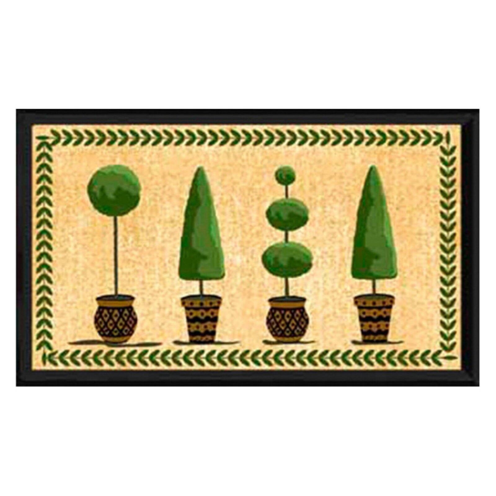 Calloway Mills Topiary Design Outdoor Doormat 17x29 Inches for Entryway