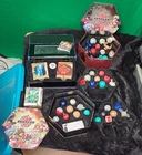 Large BAKUGAN Collection With 41 Figures and 102 Cards With Tins & Case