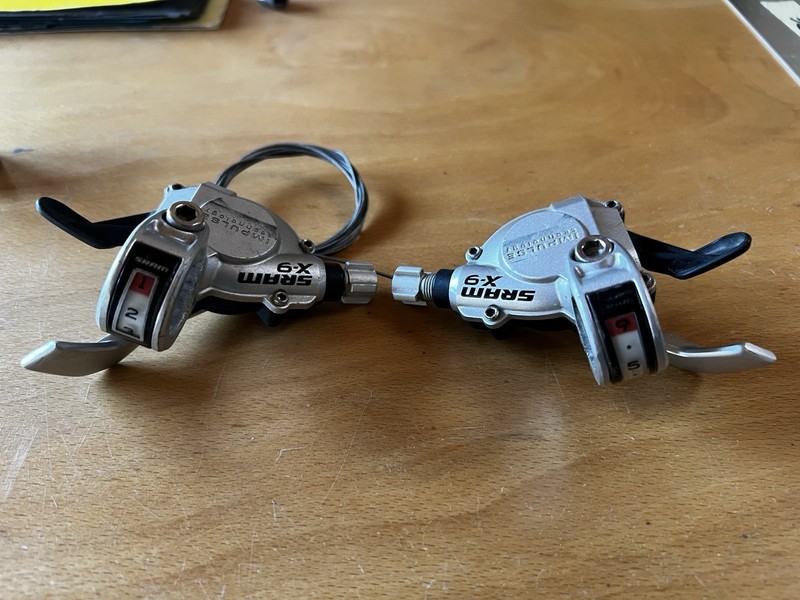 SRAM X-9 3x9 Shifter Set Retro