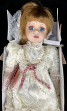 NEW Show Stopper Collectible Porcelain Ivory Blue Eyed Karen Doll 591-CRS-2
