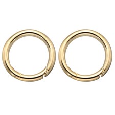 2Pcs 1 1/4" Brass O Ring Solid Brass Trigger Spring Keyring Buckle Ring Circle