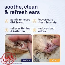 Petpost Cat Ear Cleaner Wipes Coconut Oil 100 ct Cotton Pads