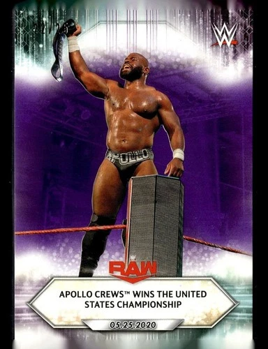 2021 TOPPS WWE PURPLE /25 APOLLO CREWS