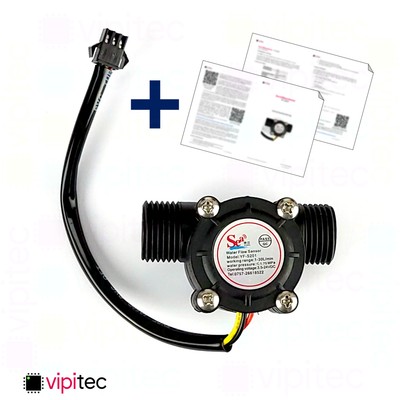 YF-S201 Durchfluss-Sensor | 30L/min 5..18V Wasserfluss Durchfluss Hallgeber