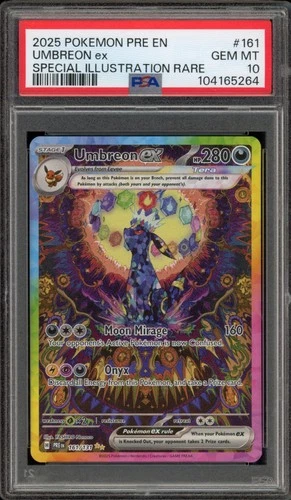 Pokemon Umbreon ex Prismatic Evolutions Special Illustration Rare #161 PSA 10