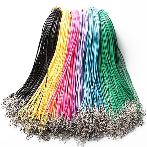 12 Nylon Cord Necklaces 17" Black with Alloy Lobster Clasps Great Value - N195 - Picture 2 of 3