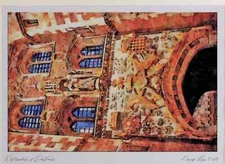 734093 Front Gate St. John's College Cambridge United Kingdom A3 Watercolour pr