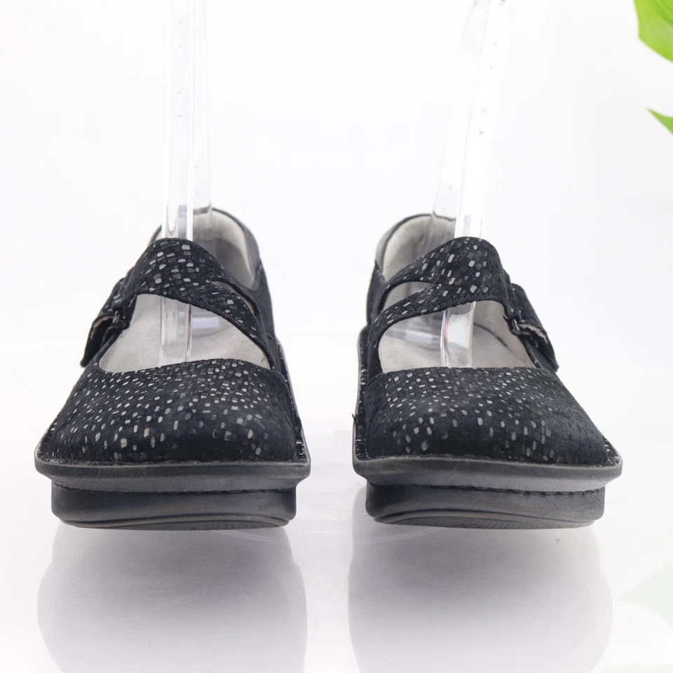 Zueco para mujer Alegria Dayna Mary Jane talla 41 10,5 Tile Me More zapato de cuero negro Foto 3 de 4