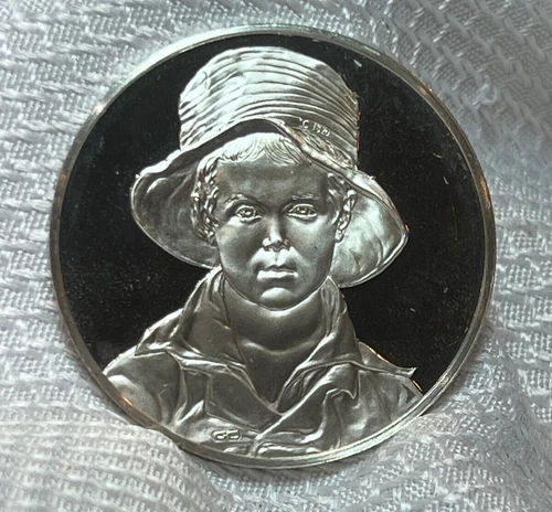 1975 FM Sterling SIlver 31.42G Proof The Torn Hat Thomas Sully