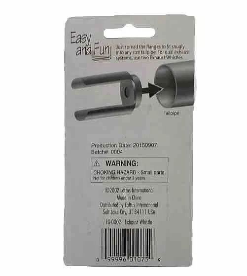 Silbato de escape Trick A Super Noise Maker tubo de escape de Lotus Int. Nuevo y precintado Foto 2 de 4