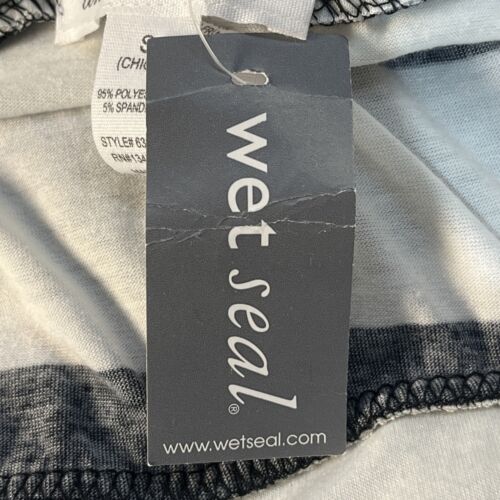 Ambiance Apparel Wet Seal Women’s Black White Striped Long Skirt Stretch Small - Picture 5 of 9