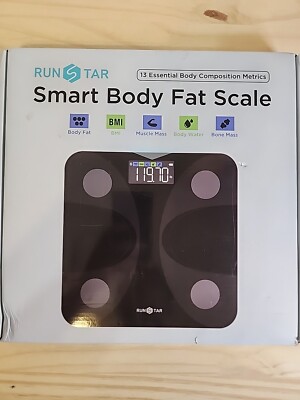 Runstar Smart Body Fat Scale 13 Essential Body Composition Metrics BMI body Fat