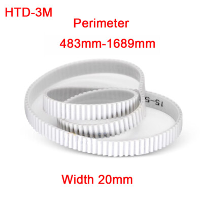 HTD-3M 483mm-1689mm Pitch 3mm Width 20mm PU Polyurethane Close Loop Timing Belt
