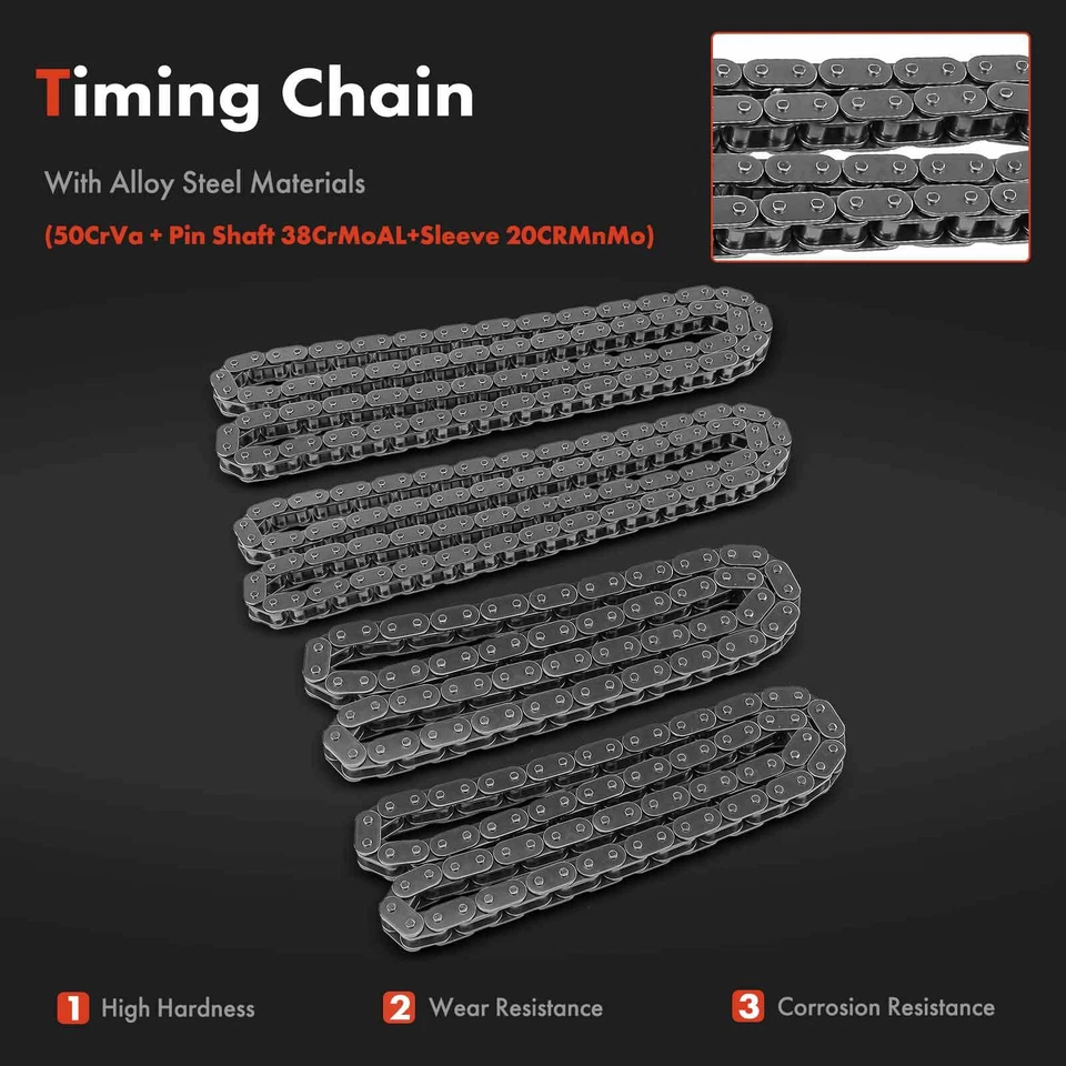 Kit de cadena de distribución del motor 18 piezas para Audi A4 2009-2015 A5 A6 S4 Q7 supercargador  Foto 4 de 4