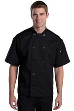 Edwards Unisex 10 Button Short Sleeve Chef Coat With Mesh - 3333 FREE SHIPPING 