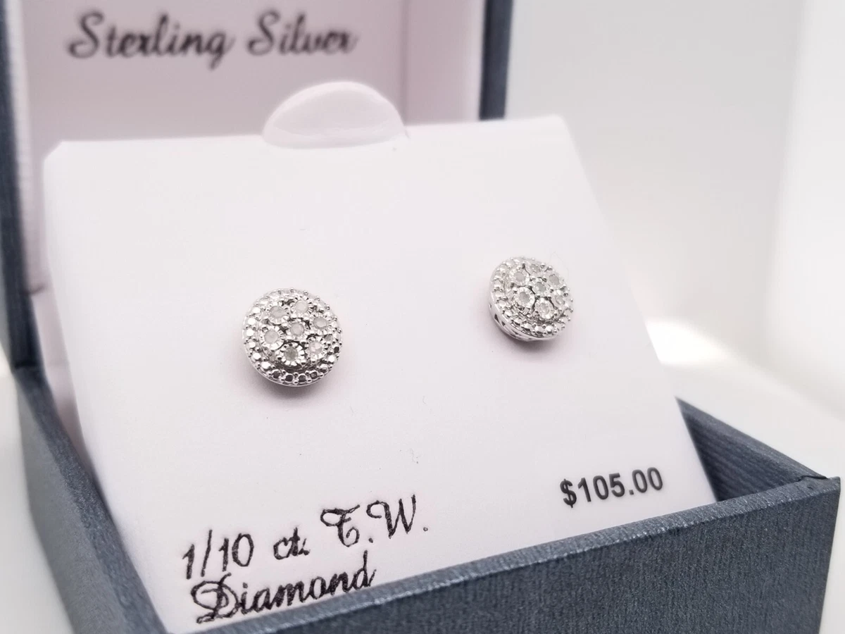 Kohl s 1 10 CTTW Diamond Earring Sterling Silver Stud Earrings
