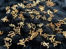*~80~💕Piece, Bulk Lot Gold Tone Letter Charms / Pendants ~DIY Jewelry!!