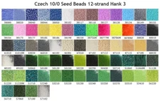 Czech 10/0 Preciosa Rocaille Glass Seed Beads 12-strand Hanks 3