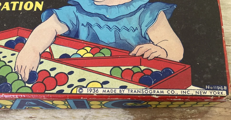 Vintage children's art activity game Transogram Mosaic bead pictures 1936 - Image 2 of 4