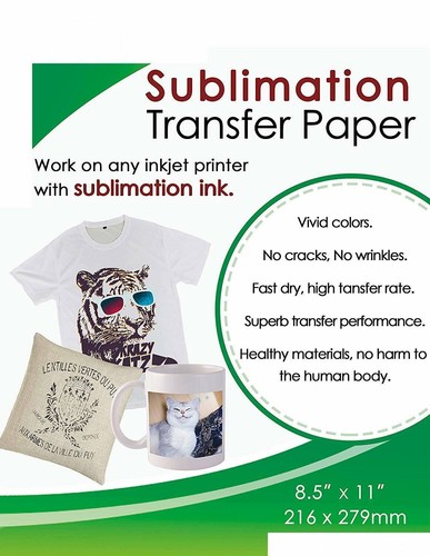 50 Sheets Sublimation Ink Transfer Paper 8 5x11 Epson All Inkjet Printers Ebay 50 Sheets Sublimation Ink Transfer Paper 8 5x11 Epson All Inkjet Printers Ebay