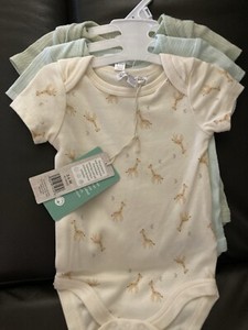 NWT! Emily And Oliver Bamboo One Piece Baby Size 3-6 Months Pack Of 3 Giraffe