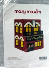 Cross Needle Stitch Plastic Canvas Kit No. 23551 Village Pub MARY MAXIM